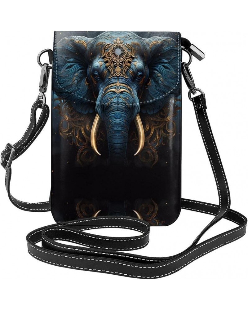 Fishscale Pattern Stylish And Secure Cell Phone Purse Wallet Crossbody - Perfect For Daily Use And Travel Eerie Elephant $20....