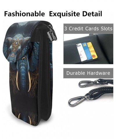 Fishscale Pattern Stylish And Secure Cell Phone Purse Wallet Crossbody - Perfect For Daily Use And Travel Eerie Elephant $20....