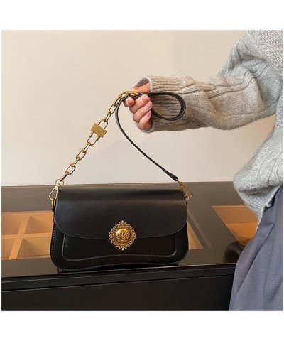 Contrast color small square bag for women with one shoulder crossbody underarm handbag for women Black $37.31 Totes