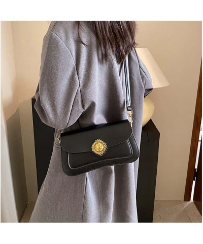 Contrast color small square bag for women with one shoulder crossbody underarm handbag for women Black $37.31 Totes