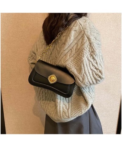 Contrast color small square bag for women with one shoulder crossbody underarm handbag for women Black $37.31 Totes