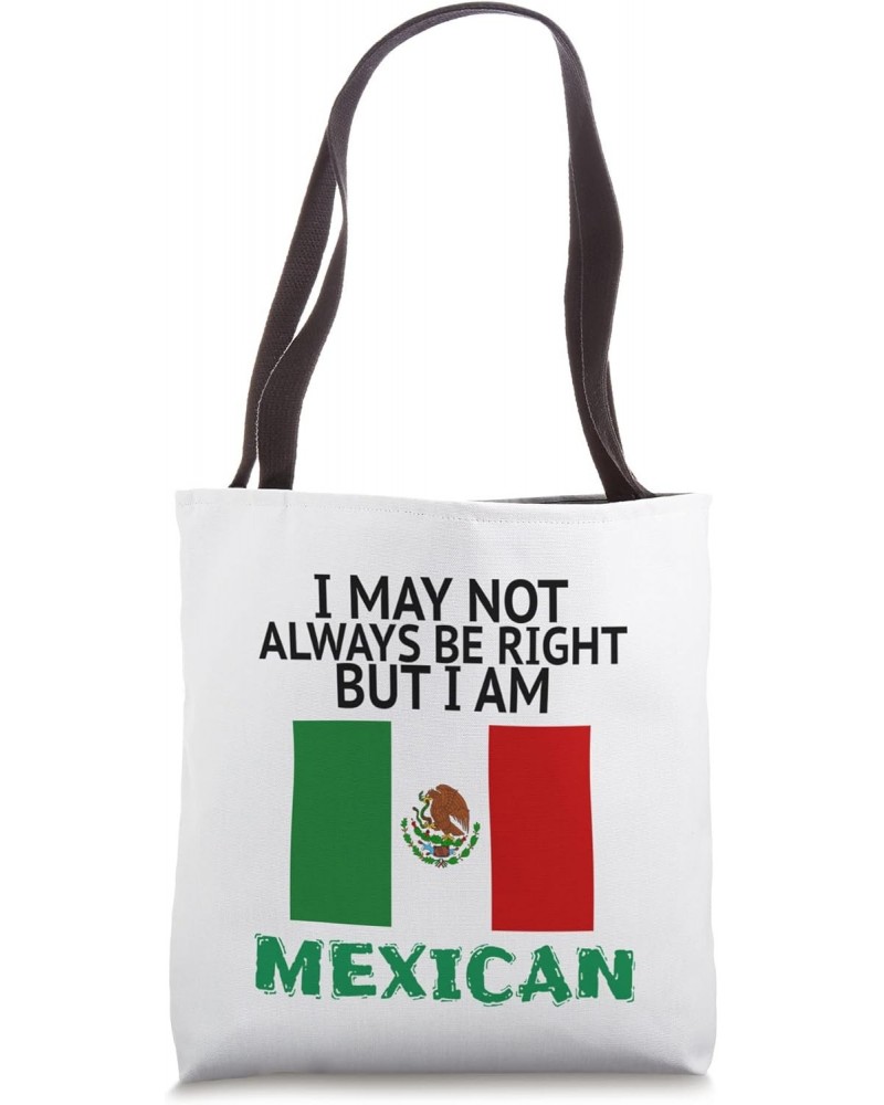 Mexican Pride Mexican Heritage Funny Proud Mexico Roots Flag Tote Bag $13.92 Totes