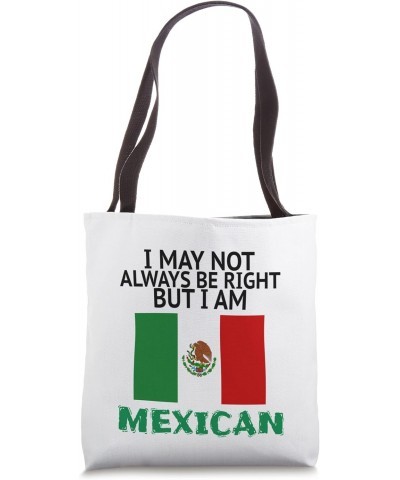 Mexican Pride Mexican Heritage Funny Proud Mexico Roots Flag Tote Bag $13.92 Totes