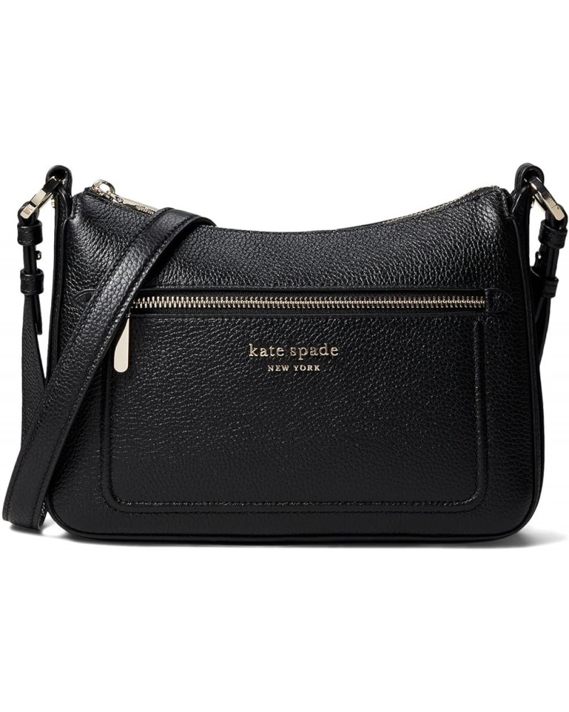 Hudson Pebbled Leather Medium Crossbody Black $76.89 Crossbody Bags