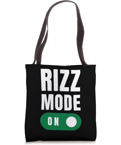 Rizz Mode On! Funny Charisma Meme Tote Bag $14.99 Totes