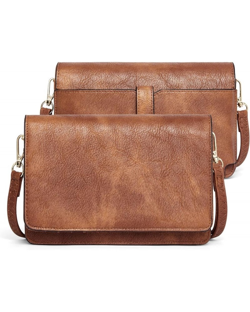 Crossbody Bags for Women Small Cell Phone Shoulder Bag Wristlet Wallet Clutch Purse Mocha Brown $12.30 Crossbody Bags