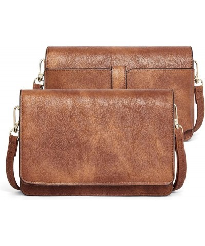 Crossbody Bags for Women Small Cell Phone Shoulder Bag Wristlet Wallet Clutch Purse Mocha Brown $12.30 Crossbody Bags