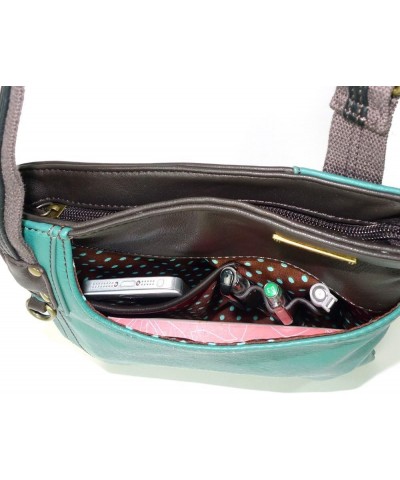 SWING Pack Smartphone Cross-Body Purse Purse Charm (Brown_ Dragonfly With Teal Flower) Black- Mini Green Bird $27.69 Crossbod...