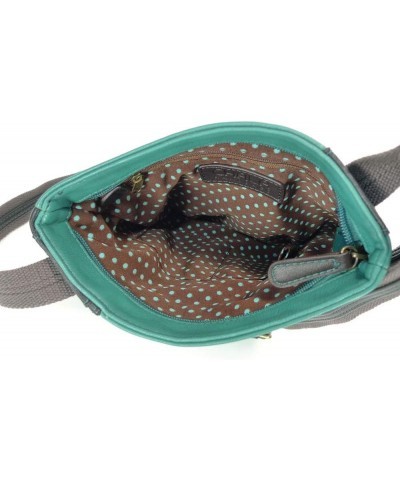 SWING Pack Smartphone Cross-Body Purse Purse Charm (Brown_ Dragonfly With Teal Flower) Black- Mini Green Bird $27.69 Crossbod...