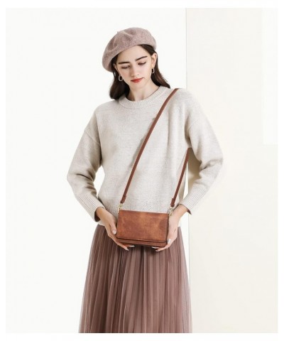 Crossbody Bags for Women Small Cell Phone Shoulder Bag Wristlet Wallet Clutch Purse Mocha Brown $12.30 Crossbody Bags