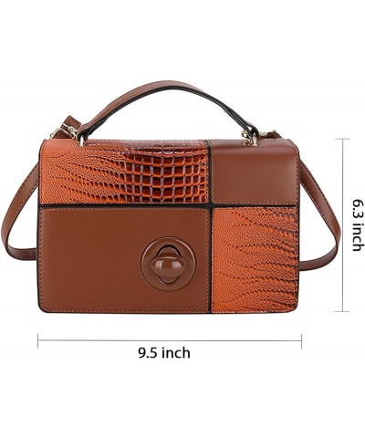 Crossbody Purses for Women Fashion Designer Handbags Geometric Chain Small Purse Casual Shoulder Bag for Women Gift Pj-brown ...