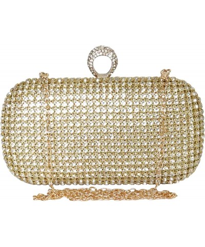 Women Rhinestone Clutch Handbag Evening Sparkly Wedding Purse Bag Glitter Bridal Crossbody Pouch Party Prom Golden $9.87 Even...