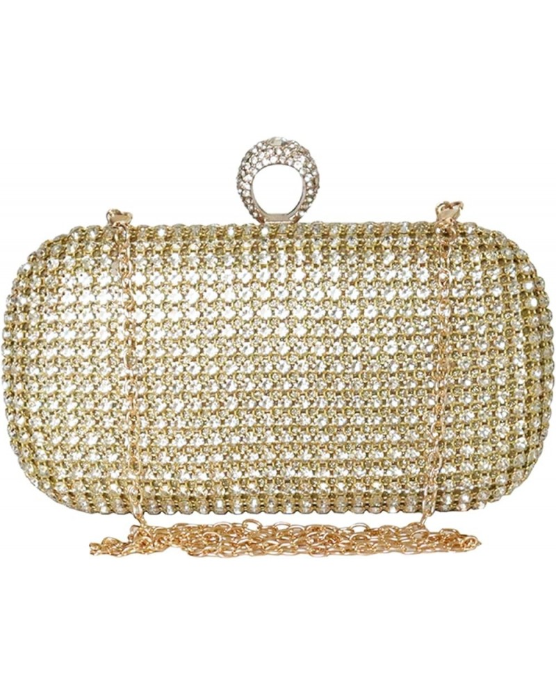 Women Rhinestone Clutch Handbag Evening Sparkly Wedding Purse Bag Glitter Bridal Crossbody Pouch Party Prom Golden $9.87 Even...