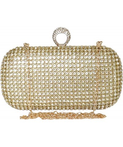 Women Rhinestone Clutch Handbag Evening Sparkly Wedding Purse Bag Glitter Bridal Crossbody Pouch Party Prom Golden $9.87 Even...