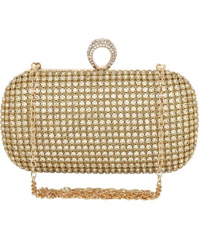 Women Rhinestone Clutch Handbag Evening Sparkly Wedding Purse Bag Glitter Bridal Crossbody Pouch Party Prom Golden $9.87 Even...