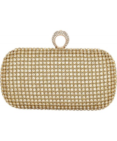 Women Rhinestone Clutch Handbag Evening Sparkly Wedding Purse Bag Glitter Bridal Crossbody Pouch Party Prom Golden $9.87 Even...