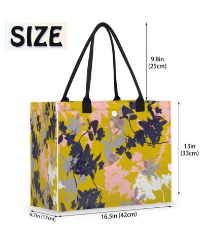 Botanical Flower Large Tote Bag Floral Shoulder Bag For Women Teachers Nurses Work Shopping Travel Handbag Purse $13.16 Totes