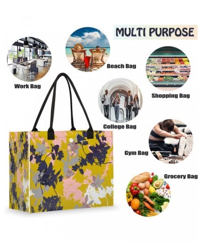 Botanical Flower Large Tote Bag Floral Shoulder Bag For Women Teachers Nurses Work Shopping Travel Handbag Purse $13.16 Totes