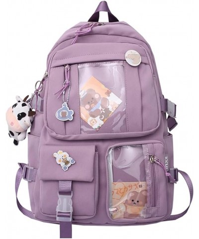 Kawaii Backpack with Kawaii Pins and Accessories Cute Backpack Aesthetic Backpack Women Lightweight Travel Rucksack G $26.58 ...