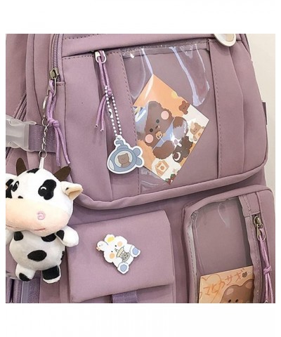 Kawaii Backpack with Kawaii Pins and Accessories Cute Backpack Aesthetic Backpack Women Lightweight Travel Rucksack G $26.58 ...