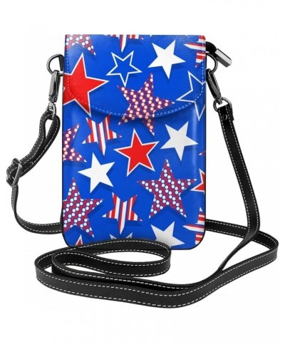 Small Crossbody Phone Bags for Women Leather Cell Phone Purse Lightweight Cell Phone Wallet Girls Stars2 $15.44 Crossbody Bags