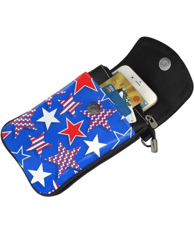 Small Crossbody Phone Bags for Women Leather Cell Phone Purse Lightweight Cell Phone Wallet Girls Stars2 $15.44 Crossbody Bags