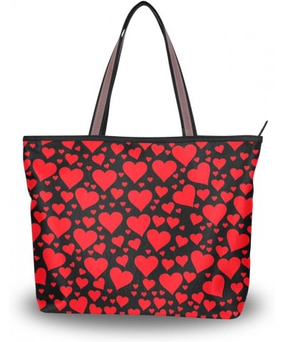 Tote Bag for Women with Zipper,Polyester Tote Purse Holiday Tote Bag Work Handbag Women Gift Valentine 5 $10.78 Totes