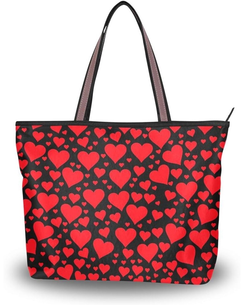 Tote Bag for Women with Zipper,Polyester Tote Purse Holiday Tote Bag Work Handbag Women Gift Valentine 5 $10.78 Totes