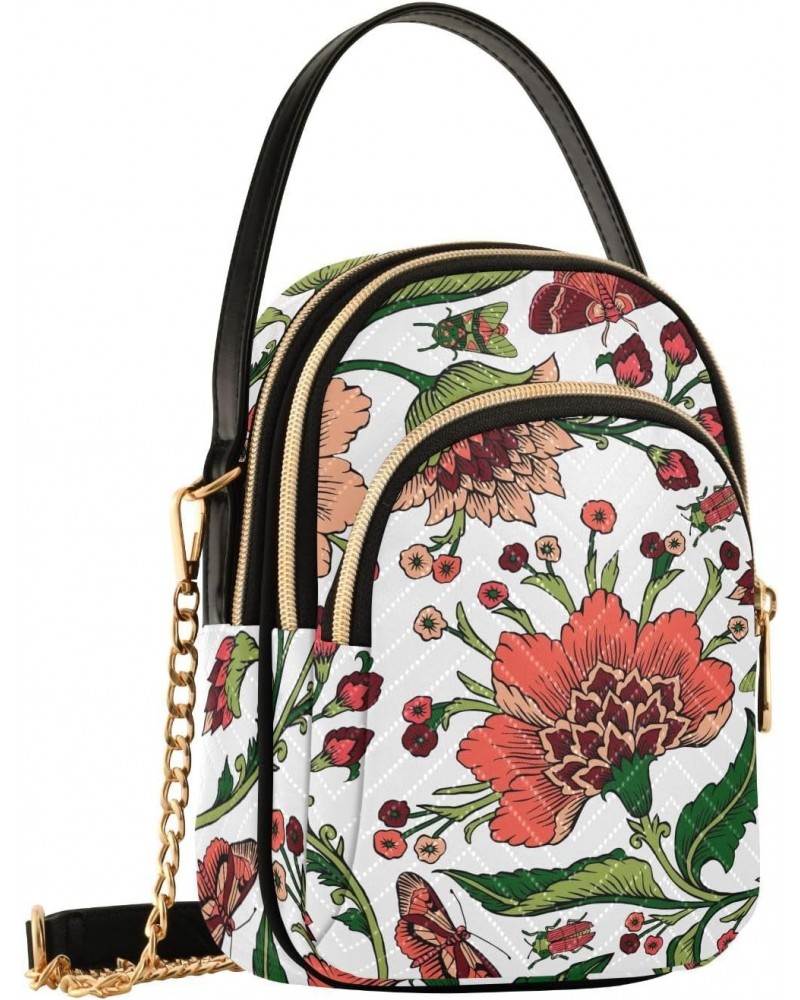 Flowers Crossbody Bags for Women Fanny Packs Small Sling Cross Body Bag Phone Purse with Strap $11.12 Crossbody Bags