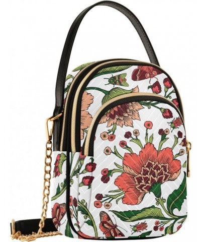 Flowers Crossbody Bags for Women Fanny Packs Small Sling Cross Body Bag Phone Purse with Strap $11.12 Crossbody Bags