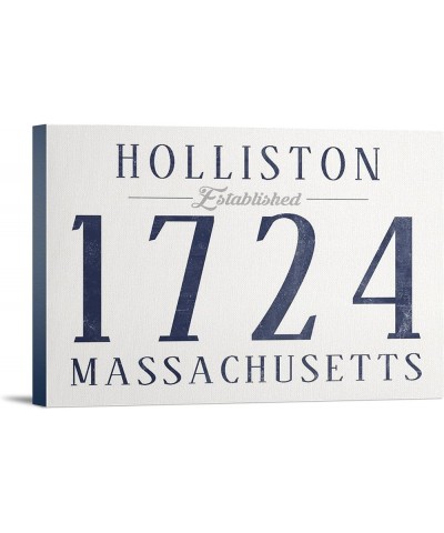 Holliston, Massachusetts, Established Date (Blue), (24x36 Wrapped Canvas, Wall Decor, Artwork) 12x18 Stretched Canvas $54.00 ...