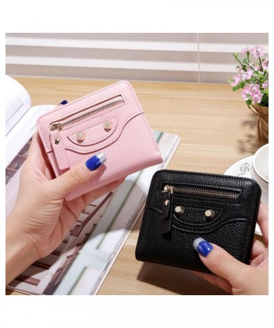 Fashion Leather Women Short Wallets Multiple Credit Card Holders Hasp Zipper Coin Purses Solid Color Clutch Money Bag Clip Li...