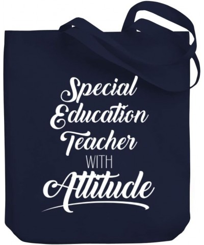 Special Education Teacher with attitude Canvas Tote Bag 10.5" x 16" x 4 $23.19 Totes