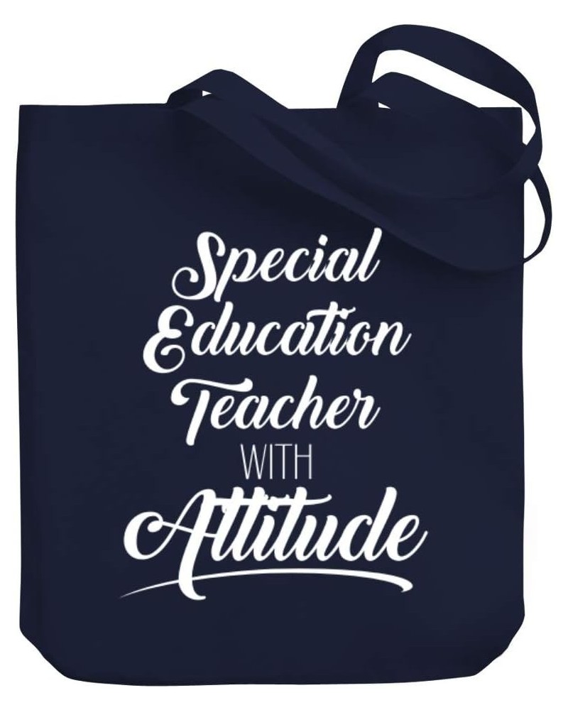 Special Education Teacher with attitude Canvas Tote Bag 10.5" x 16" x 4 $23.19 Totes