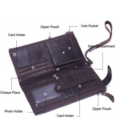 Leather Wallets for Men, Card Holders Slim Wallet Mens Long Purses,Best Choice (Color : Black, Size : 20 * 10.5 * 3cm) 20*10....