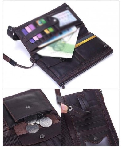 Leather Wallets for Men, Card Holders Slim Wallet Mens Long Purses,Best Choice (Color : Black, Size : 20 * 10.5 * 3cm) 20*10....