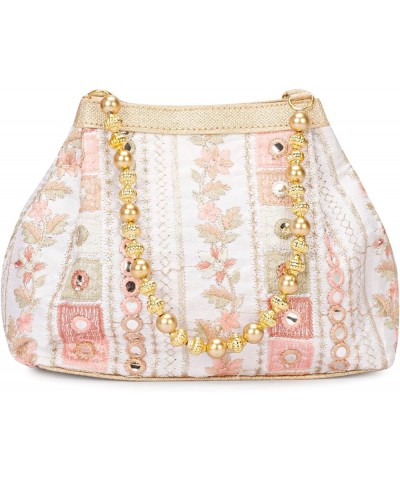 Indian Ethnic Potli Bags For Women, Indian Potli Bags For Return Gift, Women Poti Bags for Wedding White Multi $10.56 Clutches