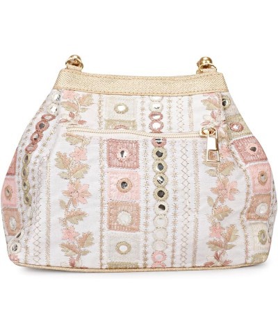 Indian Ethnic Potli Bags For Women, Indian Potli Bags For Return Gift, Women Poti Bags for Wedding White Multi $10.56 Clutches