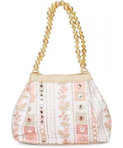 Indian Ethnic Potli Bags For Women, Indian Potli Bags For Return Gift, Women Poti Bags for Wedding White Multi $10.56 Clutches