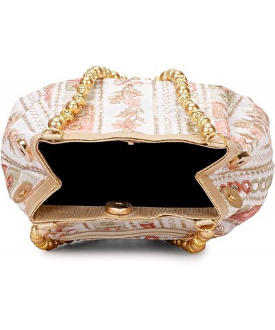 Indian Ethnic Potli Bags For Women, Indian Potli Bags For Return Gift, Women Poti Bags for Wedding White Multi $10.56 Clutches