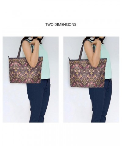 Womens Tote Bag, William Morris Prints 1RE17 Ladies Zip Shoulder Handbags $10.32 Shoulder Bags