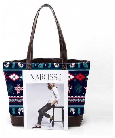 The Tote Bag For Women,Tote Bag With Zipper,Canvas Tote Bag,Art Retro Ethnic Bohemia Handbags $19.08 Totes