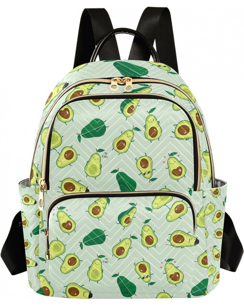 Cute Avocados Backpack Purse for Women, Anti Theft Backpack Small Travel Backpack Shoulder Bags Small(11.41'' x 6.1'' x 14.17...