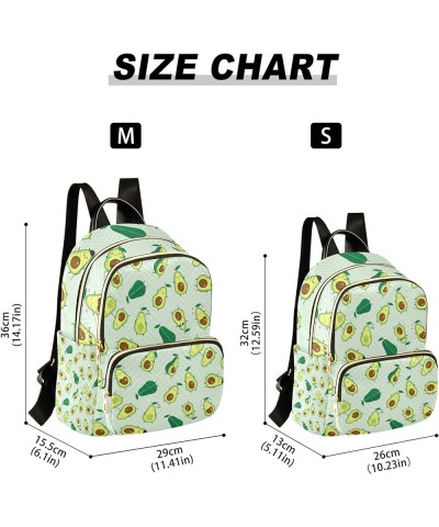 Cute Avocados Backpack Purse for Women, Anti Theft Backpack Small Travel Backpack Shoulder Bags Small(11.41'' x 6.1'' x 14.17...