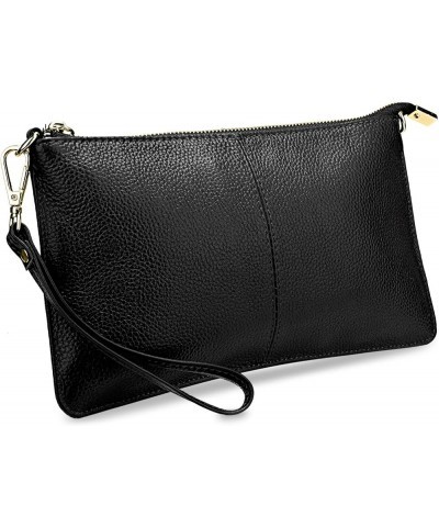 Leather Wristlet Clutch Wallet Purse Envelope Style Crossbody Bags for Women Mothers Day Gifts Black 1 Chain $12.23 Wristlets