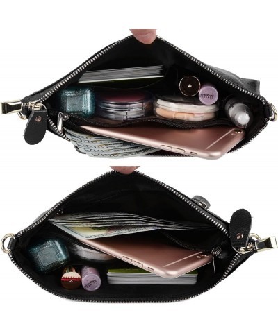 Leather Wristlet Clutch Wallet Purse Envelope Style Crossbody Bags for Women Mothers Day Gifts Black 1 Chain $12.23 Wristlets