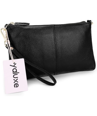 Leather Wristlet Clutch Wallet Purse Envelope Style Crossbody Bags for Women Mothers Day Gifts Black 1 Chain $12.23 Wristlets