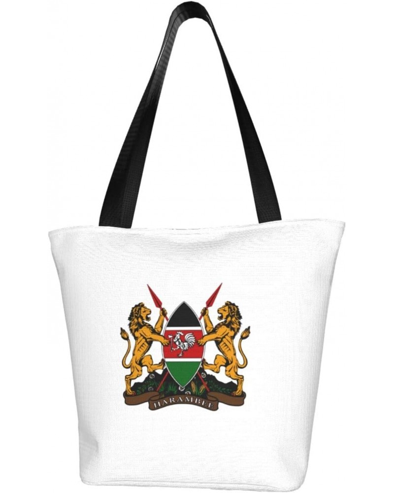 Coat of Arms of Kenya Women'S Casual One Shoulder Carry Shopping Bag Large Capacity Working Storage Handbag $20.80 Shoulder Bags