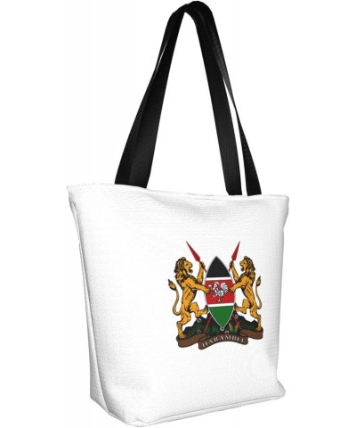 Coat of Arms of Kenya Women'S Casual One Shoulder Carry Shopping Bag Large Capacity Working Storage Handbag $20.80 Shoulder Bags