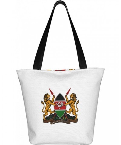 Coat of Arms of Kenya Women'S Casual One Shoulder Carry Shopping Bag Large Capacity Working Storage Handbag $20.80 Shoulder Bags